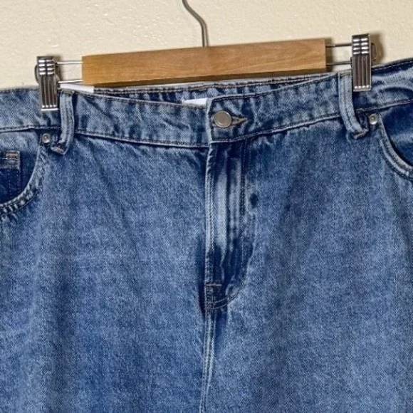 New Good American Women Jeans Indigo Acid Wash 22 Good Ease Solution Wide Leg - Picture 2 of 11